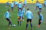 Socceroos in training