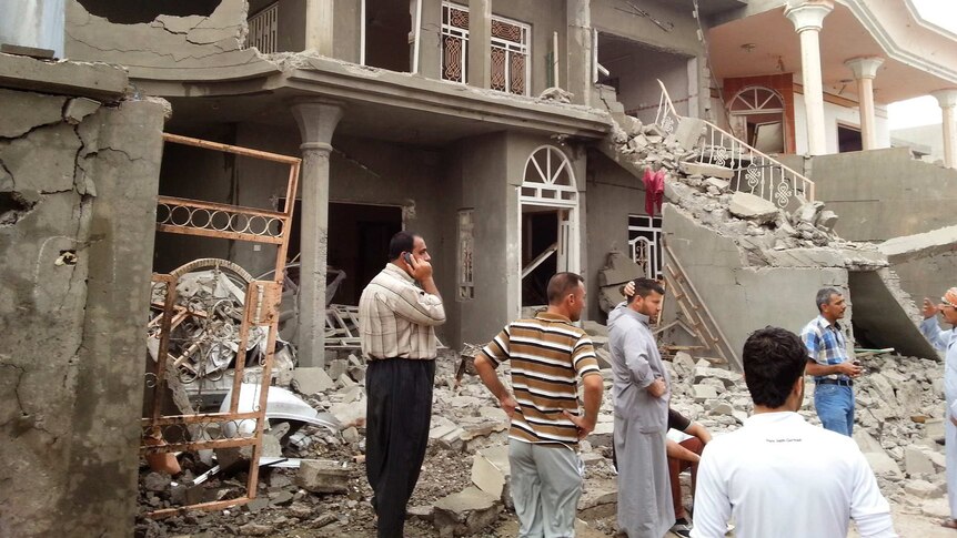 Explosion aftermath in Iraqi town of Tuz Khurmatu