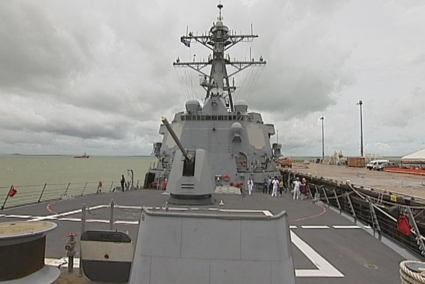 The USS Kidd in Darwin