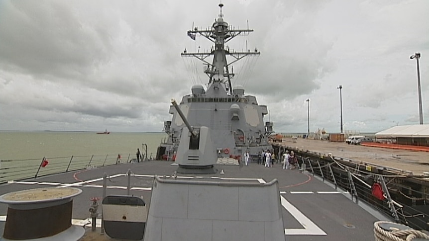The USS Kidd in Darwin