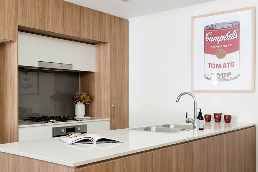 A kitchen in the Modena Apartments at Baulkham Hills