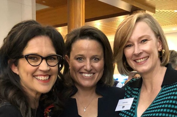 Kirstin Ferguson with the ABC's Annabel Crabb and Leigh Sales