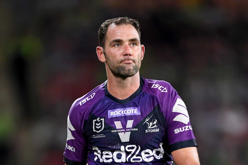 Cameron Smith walks around Lang Park.