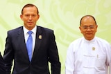 Tony Abbott with leaders at ASEAN in Myanmar