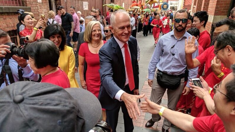 Malcolm Turnbull visited Chinatown in Melbourne for the Lunar New Year celebrations.