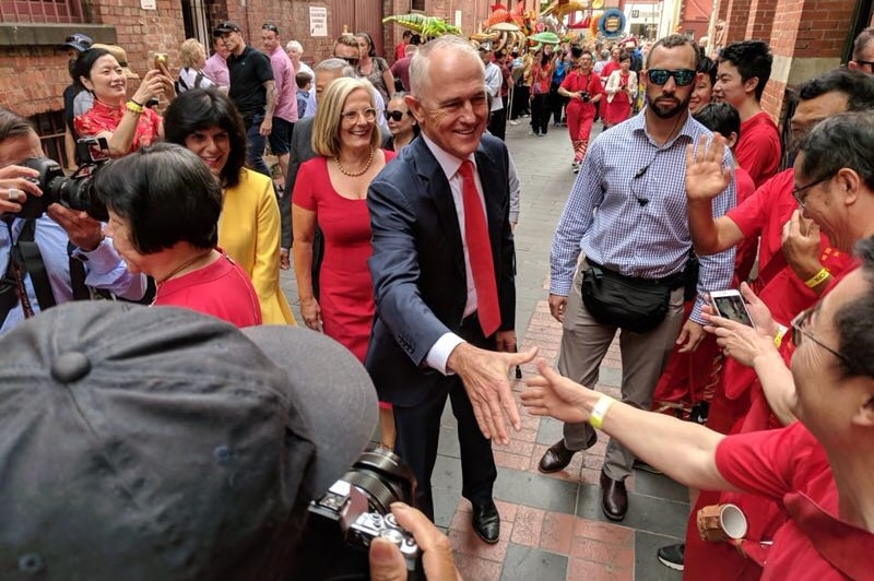 Malcolm Turnbull visited Chinatown in Melbourne for the Lunar New Year celebrations.