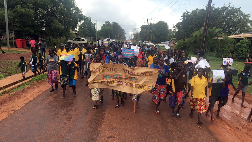Rally in Maningrida against domestic violence