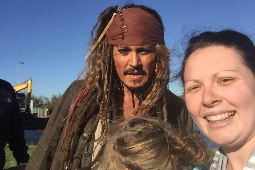 Kaylynn Maree and daughter Chelsea meet Johnny Depp