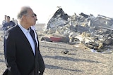 Egyptian PM surveys plane wreckage