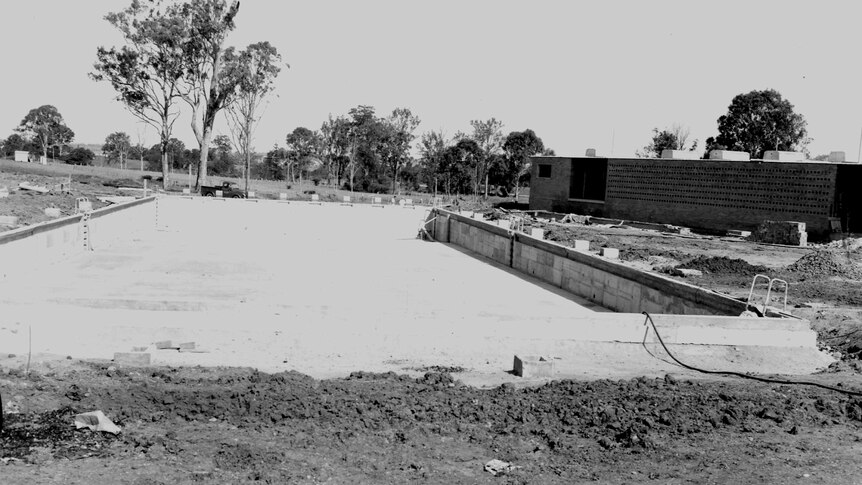 Dunlop Park pool construction almost finished in late 1961