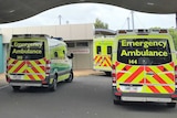Ambulances outside Mount Gambier Hospital