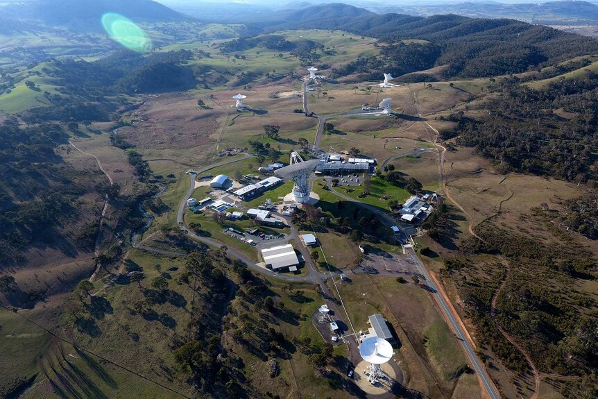 Aerial photo of the Canberra Deep Space Communication Complex