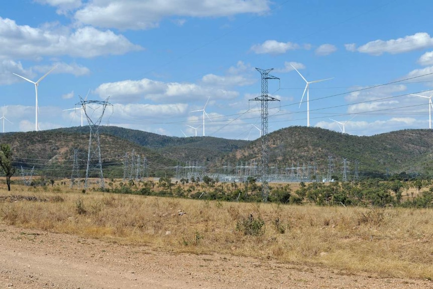 An artist's impression showing wind turbines at Clarke Creek