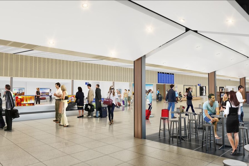 Graphic image showing Hobart airport redevelopment interior