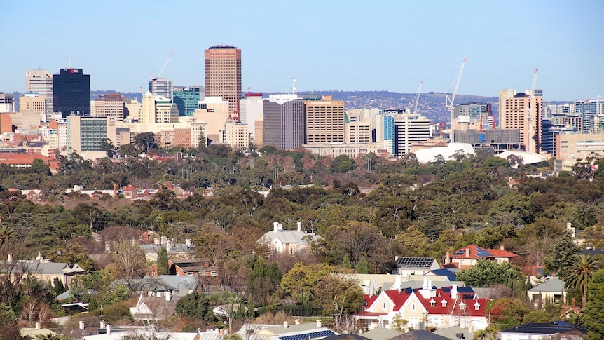 The Skyline of Adelaide looking south