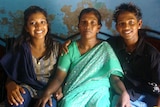 Sabila and Akil with their birth mother Sunama.