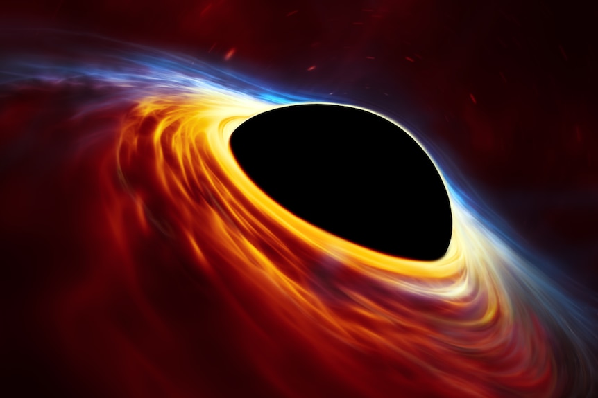 Illustration of a black hole 