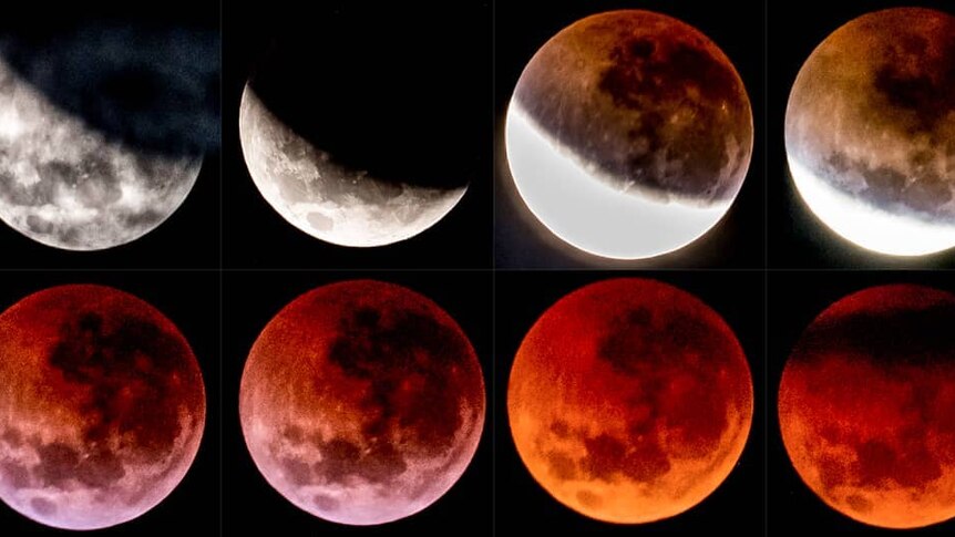 Stages of the lunar eclipse