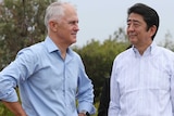 Malcolm Turnbull and Shinzo Abe in Sydney