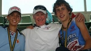 Picture of (L-R) Sally Fitzgibbons, coach Ian Hatfield and Ryan Gregson.