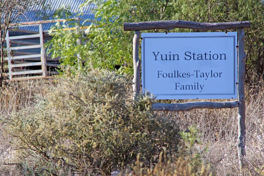 A sign for Yuin Station.