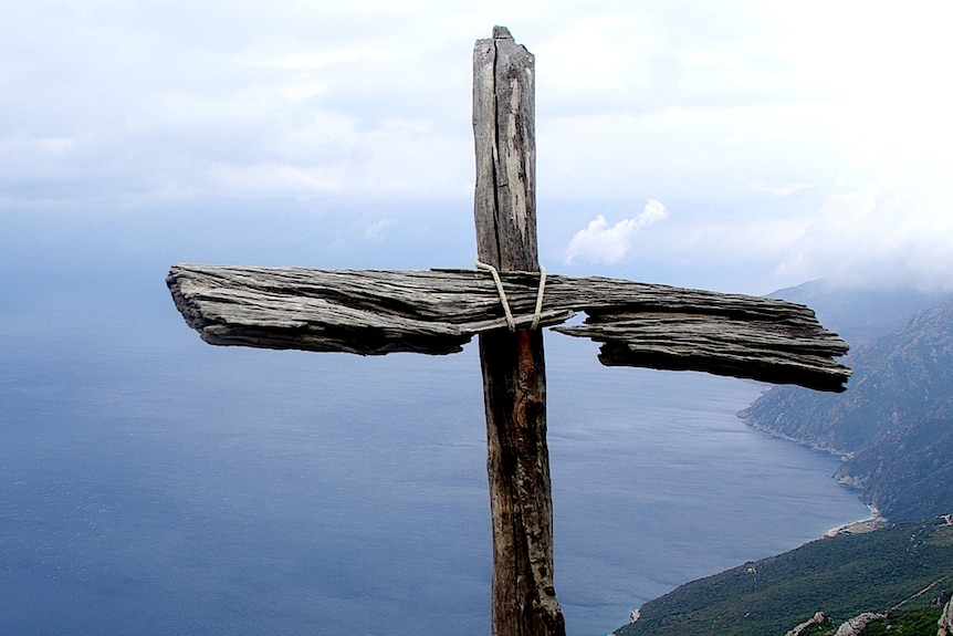 Wooden Cross on Mt Athos