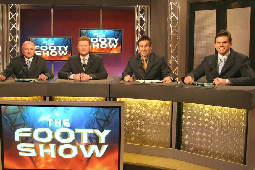 Peter Sterling, Paul Vautin, Matthew Johns and Paul Harrigan hosting The Footy Show in 2006.