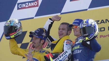 Valentino Rossi podium British GP