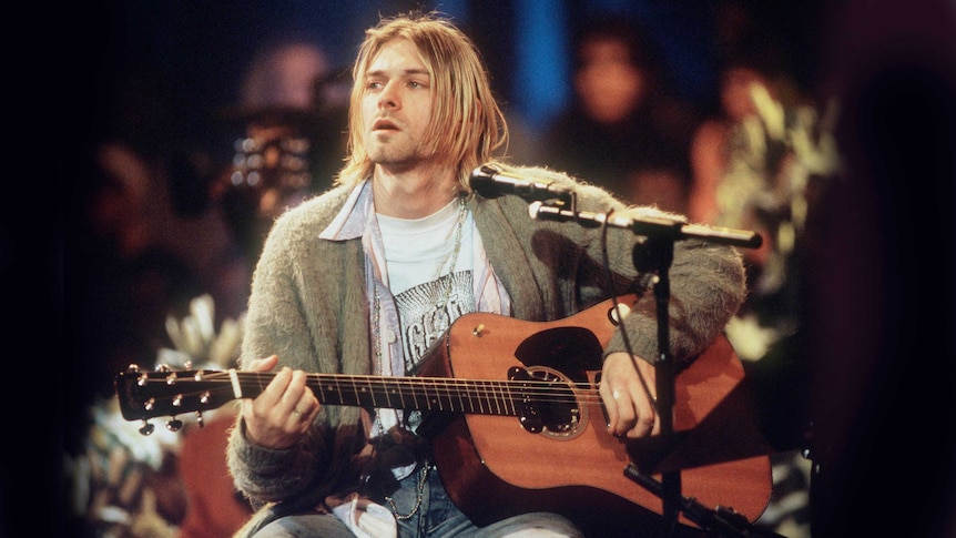 Nirvana's Kurt Cobain on MTV Unplugged in 1993