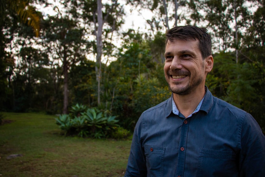 Andrew Picone from the Australian Conservation Foundation at his home on the Sunshine Coast.