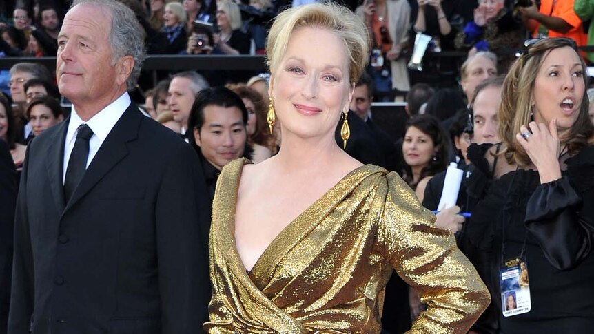 Meryl Streep arrives on the red carpet for the 84th annual Academy Awards