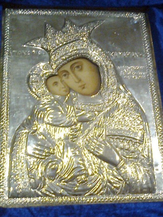 An icon of the Virgin Mary stolen from a church in Red Hill