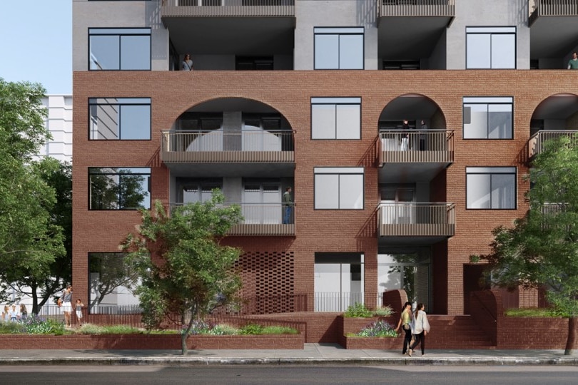 An artists' impression of medium-density housing.