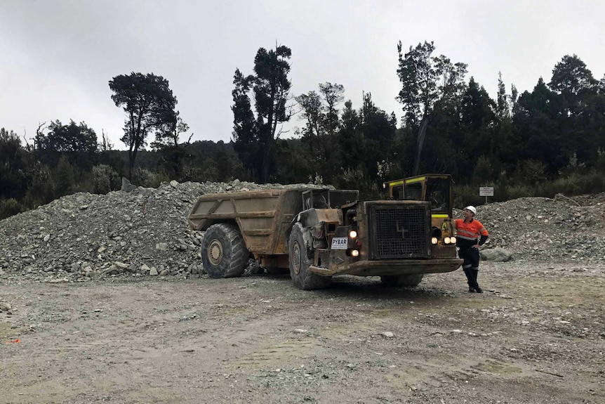 A truck at Henty gold mine in Tasmania