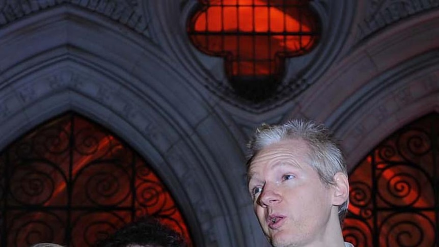 Mr Assange was freed on bail by the High Court in London overnight.