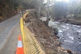 Road damage near Liffey Falls