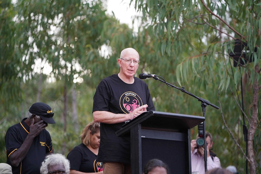 Governor-General David Hurley speaks at Garma 2019.