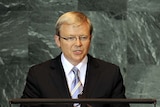 Kevin Rudd will address the United Nations General Assembly in New York (file photo)