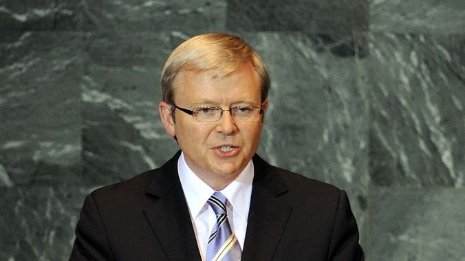 Australian Prime Minister Kevin Rudd addresses the United Nations General Assembly