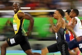 Usain Bolt races in men's 100 semis