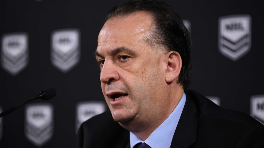 The Australian Rugby League chairman speaks at an NRL media conference.