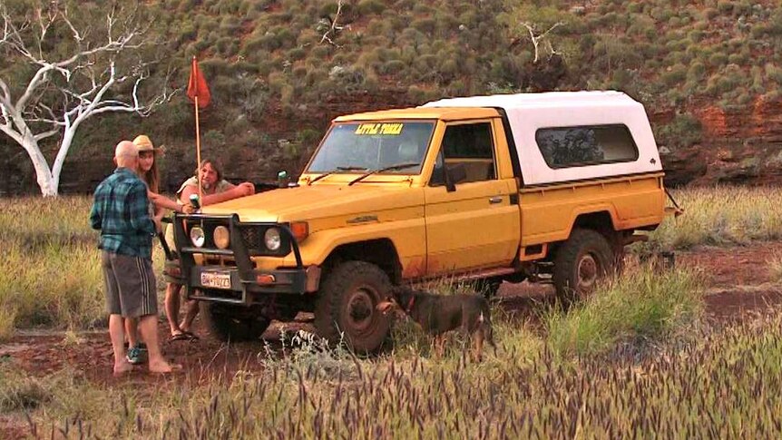 Mario Hartmann and Wittenoom tourists