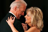 Joe Biden and Jill Biden smiling at each other while they dance