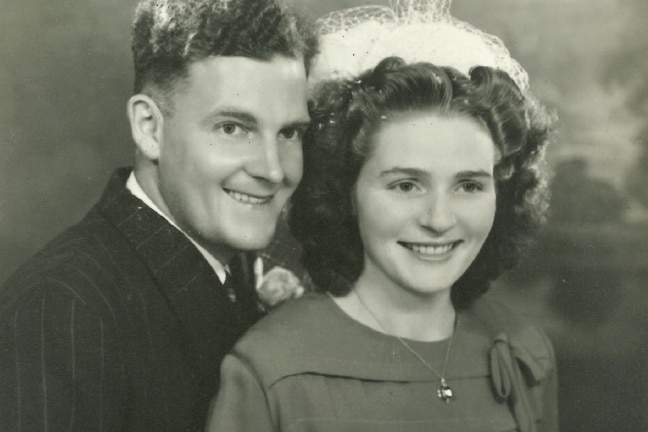 Jean Robins on her wedding day