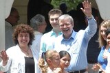 Kevin Rudd and Therese Rein leave church