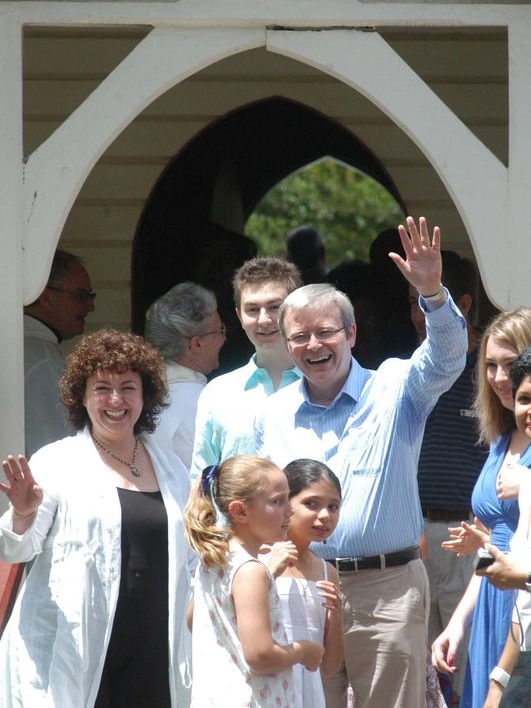 Faith and politics ... Kevin Rudd played down his Christian beliefs during the campaign.