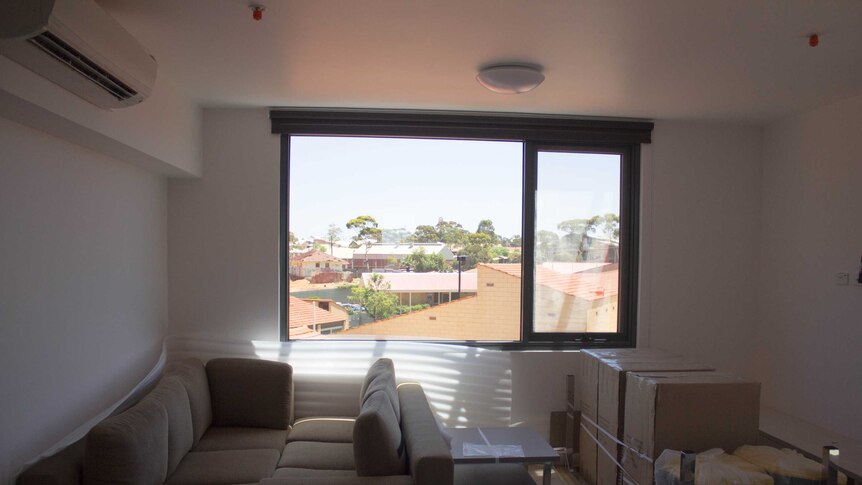 The interior of the first new accommodation building at Agricola College in Kalgoorlie.