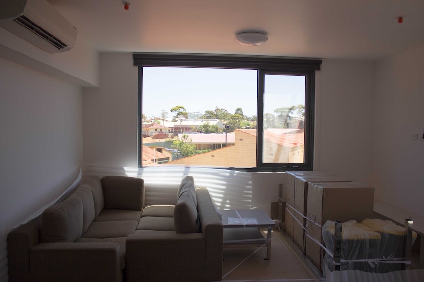 The interior of the first new accommodation building at Agricola College in Kalgoorlie.