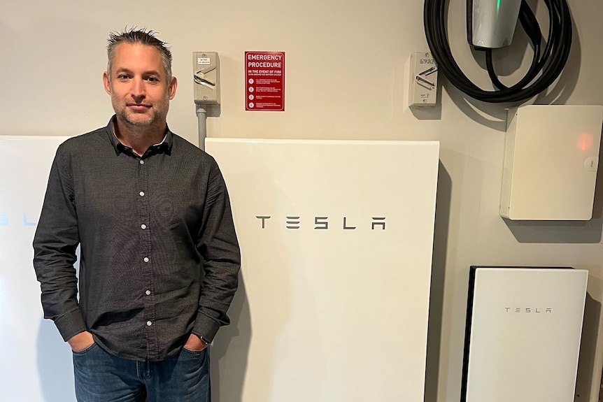 Adam Sloan has two Tesla Powerwalls 2s in his Central Coast house