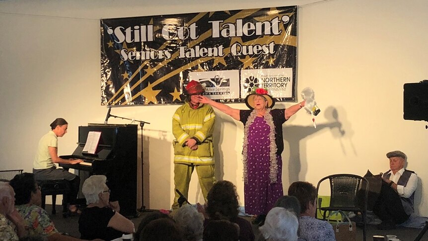 Senior citizens perform in the Still Got Talent show at Araluen Arts Centre